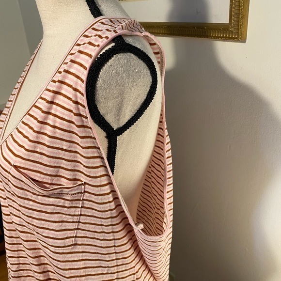 Madewell V‎ Neck Striped Tank New Without Tags - Picture 4 of 7